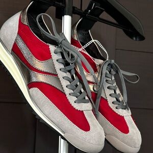 Jeffrey Campbell Red and Gray Sneakers